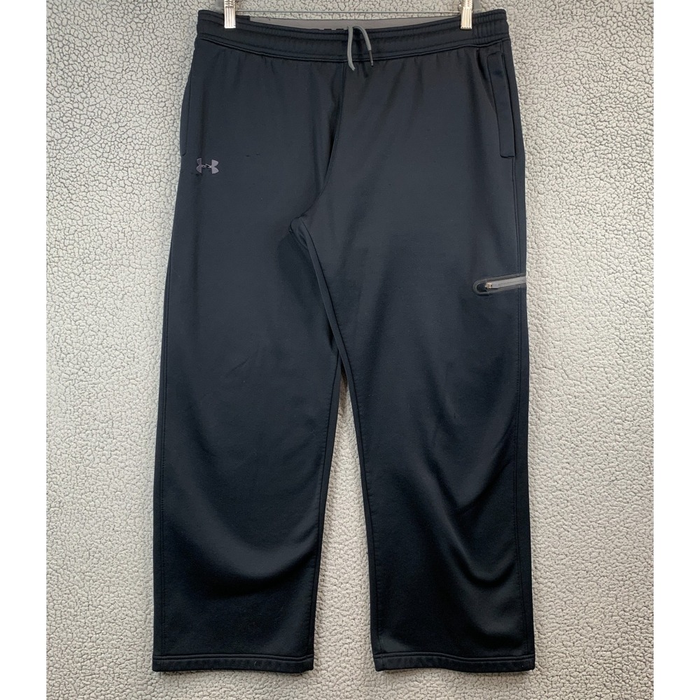 Under Armour Sweatpants Mens XL Fit Black Storm Elite HeatGear Joggers Loose Fit